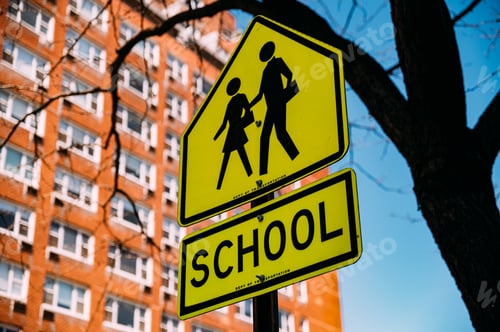 Preview: Road sign in downtown of city