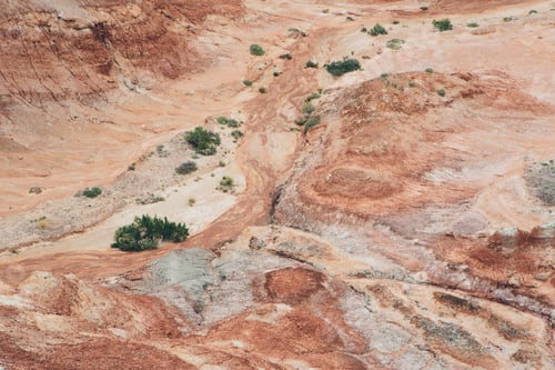 Preview: The Bentonite Hills of Cathedral Valley, coloured rock strata and formations of the Cainville Wash