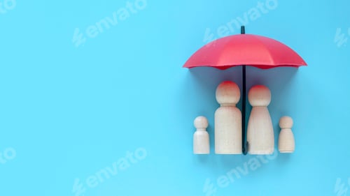 Preview: Family health and life insurance concept.