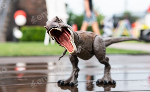 Preview: Dinosaur rubber toy on the children’s party