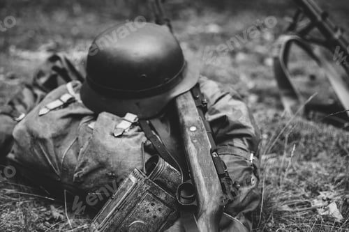 Preview: German Military Ammunition Of World War Ii On Ground. Military H