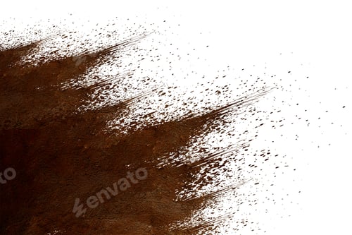 Preview: mud splash isolated on white background.