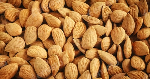 Preview: Close up picture of almonds, selective focus.