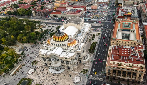 Preview: View from above of Palacio de Bellas Artes (Fine Arts Palace) - Mexico City, Mexico