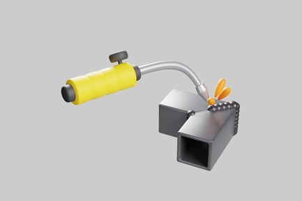 Preview: Yellow welding torch with spark