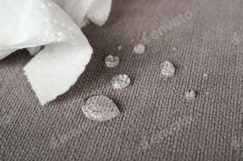 Preview: Water Droplets on Textile with Paper Towel