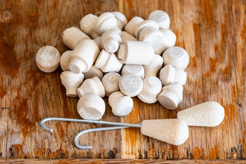 Preview: Wooden Objects on a Rustic Surface