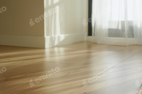 Preview: An Exquisite Beautiful Wooden Floor That Is Enhanced by Intriguing Shadows Cast from Natural Light