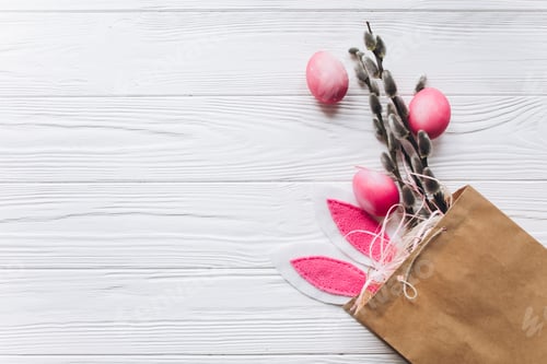 Preview: Bunny ears, willows and eggs from surprise Easter box.