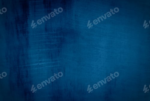 Preview: Vintage grunge blue concrete texture studio wall background with vignette.