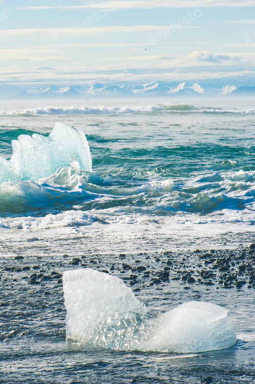 Preview: Nature background ice Glacier lagoon in Iceland