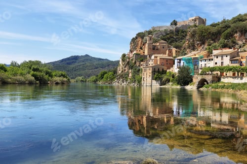 Preview: Ebro river Miravet village in Catalonia