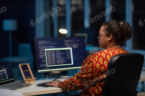 Preview: Developer working in IT office till late night