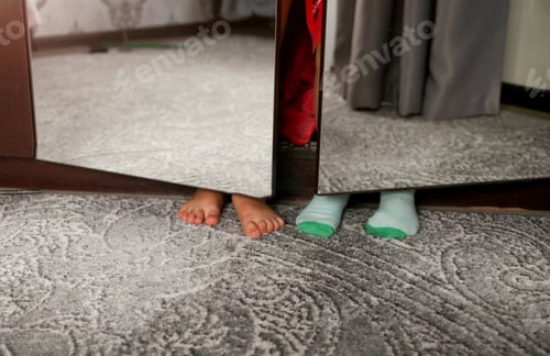 Preview: The children hid in a wardrobe with mirrored doors.