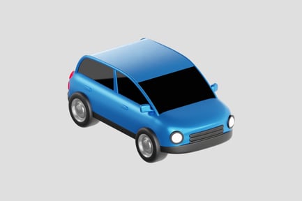 Preview: 3D Blue Car