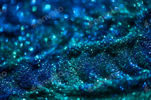 Vista previa: Shiny blue turquoise glitter textured background