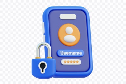 Vorschau: Handy-Passwort-Bildschirm mit Benutzername