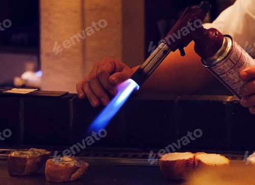 Preview: Blowtorch cooking.