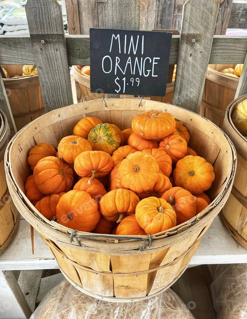 Preview: Vibrant Mini Orange Pumpkins