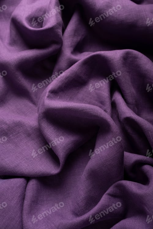 Preview: Waves of purple linen fabric