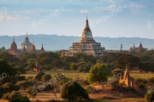 Preview: The Temples of bagan at sunrise, Bagan, Myanmar