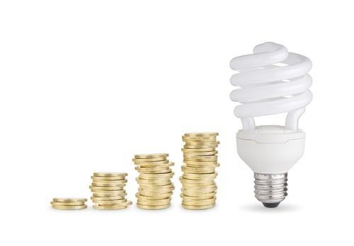 Preview: Coins and energy saver bulb