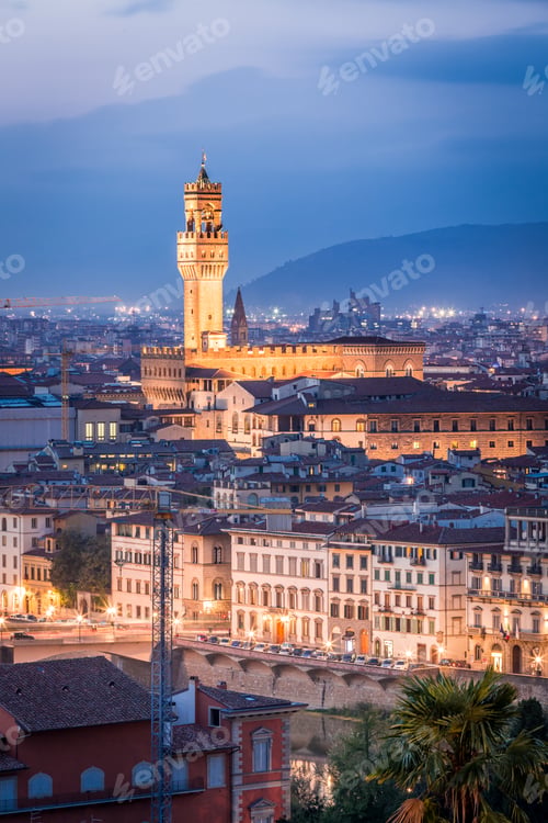 Preview: Night view of Florence, Italy