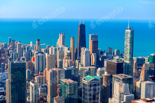Preview: Chicago, Illinois USA Aerial Skyline View