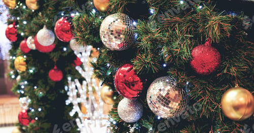Preview: Colorful Bokeh abstract blurred background music festival stage show performance party