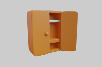 Preview: Cartoon wardrobe open doors