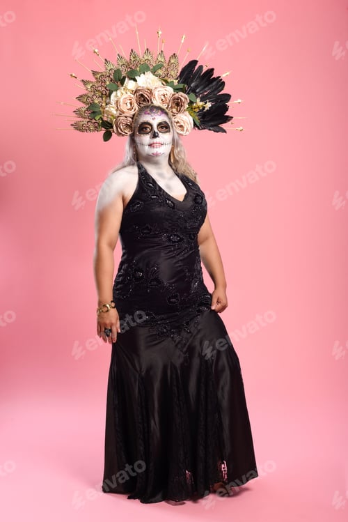 Preview: Portrait of Catrina, typical Mexican character .