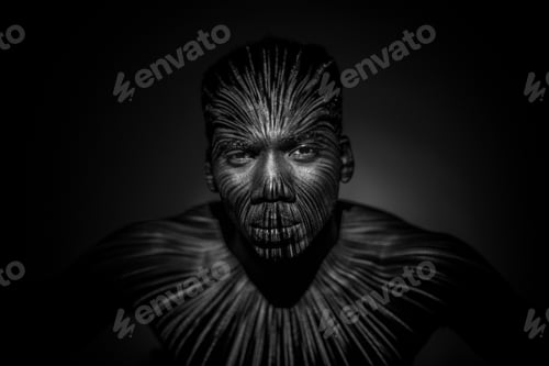 Preview: Black man with light lines