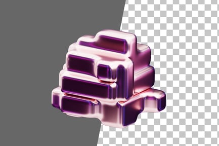 Preview: Chromatic Abstract Purple Stacked Tile 3D Icon