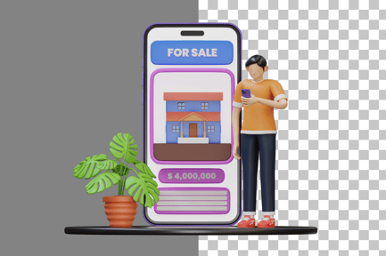Preview: Online Property Site 3D Illustration