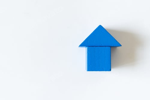 Preview: Blue house block for real estate property industry