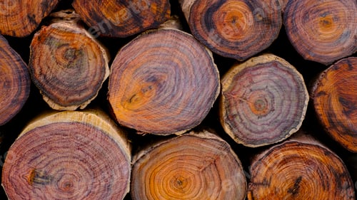 Preview: Tree age year rings wooden saw cut of Siam rosewood