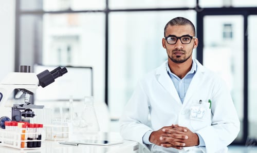 Preview: Cropped shot of a young male scientist working in his lab