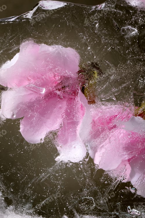 Preview: Beautiful flowers in ice