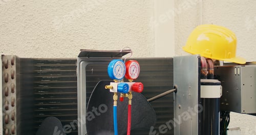 Preview: Close up of freon measurement device