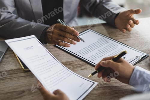 Preview: Job interview and signing of employment contract documents.