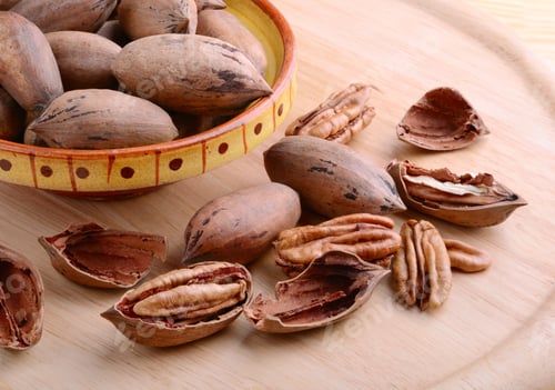 Preview: Pecan nuts closeup