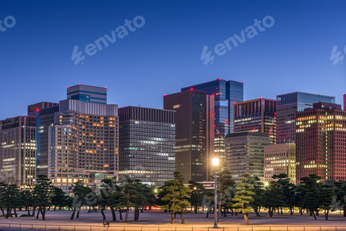 Preview: Modern Office Buildings in Tokyo, Japan.