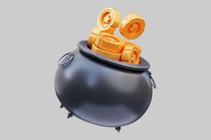 Preview: Cauldron with coins and spoons