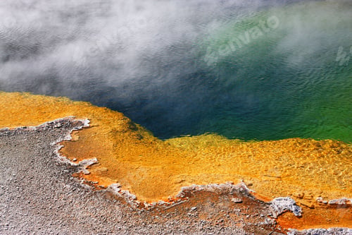 Preview: Closeup shot of the Geyser in Yellowstone National Park, Wyoming, USA