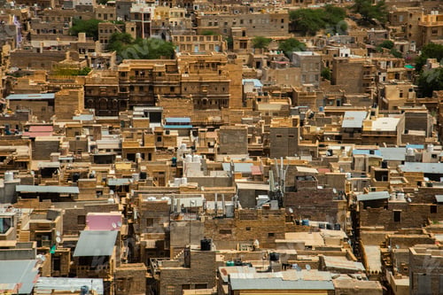 Preview: View of Jaisalmer city from Jaisalmer fort, Jaisalmer, Rajasthan, India