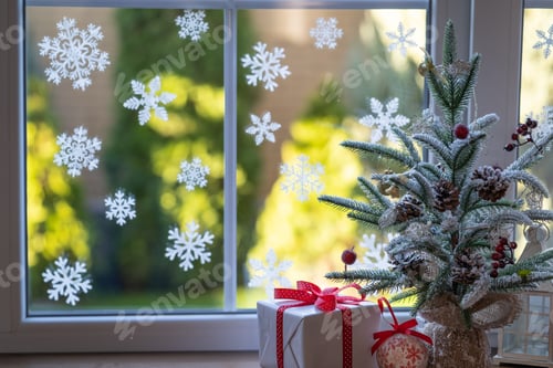 Preview: Christmas tree decoration. Holiday concept