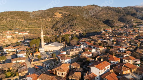 Preview: Architecture stone buildings, traditional Turkish village houses in touristic place Birgi, Izmir.
