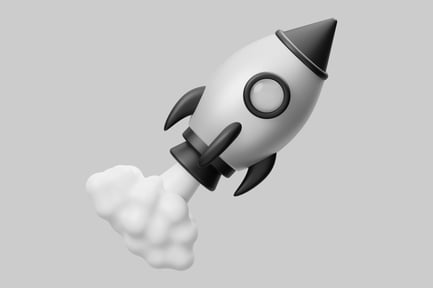 Preview: Cartoon rocket with smoke plume