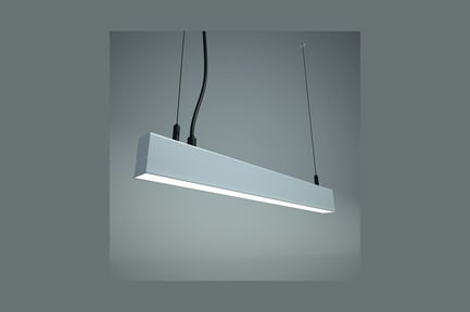 Preview: Rectangular pendant luminaire with dual cable suspension