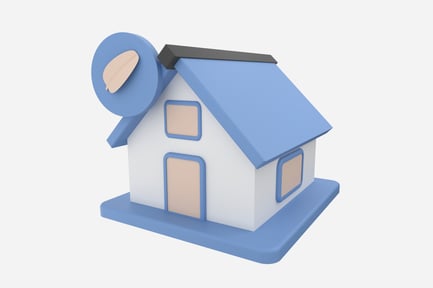 Preview: Safe and Calm Home Icon 3D Illustration